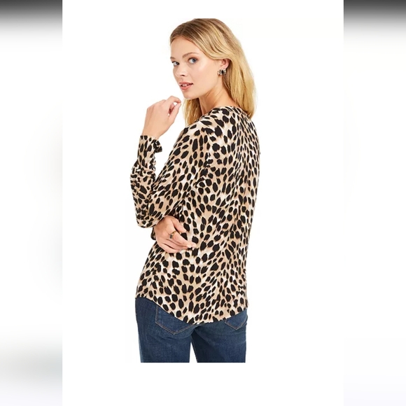 International concepts Leopard Print blouse - Picture 2 of 7